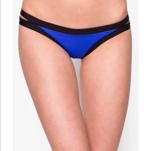 Black and Royal Blue Bikini Bottoms